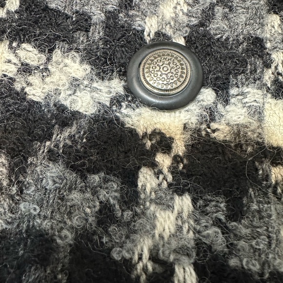 SOLD OUT Talbots Grey/Black/Ivory Wool Blend Boucle lady jacket - Picture 5 of 7